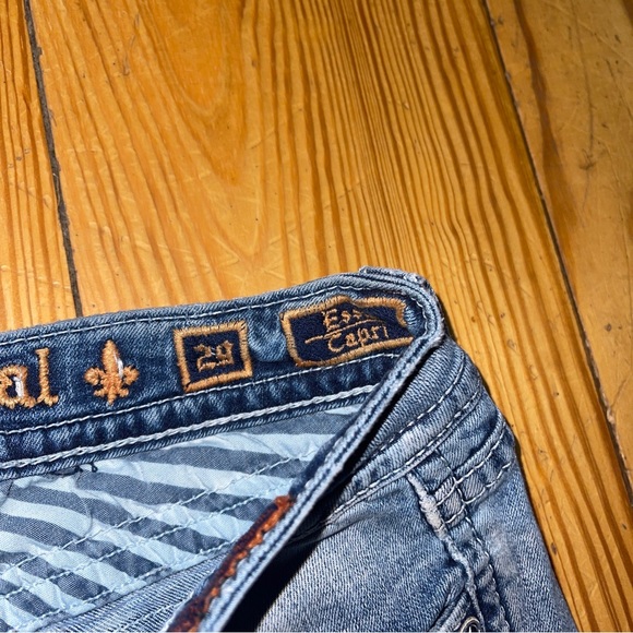 ROCK REVIVAL HEAVY STITCHING BLING FLAP POCKET JEANS SZ 29 - Picture 4 of 7